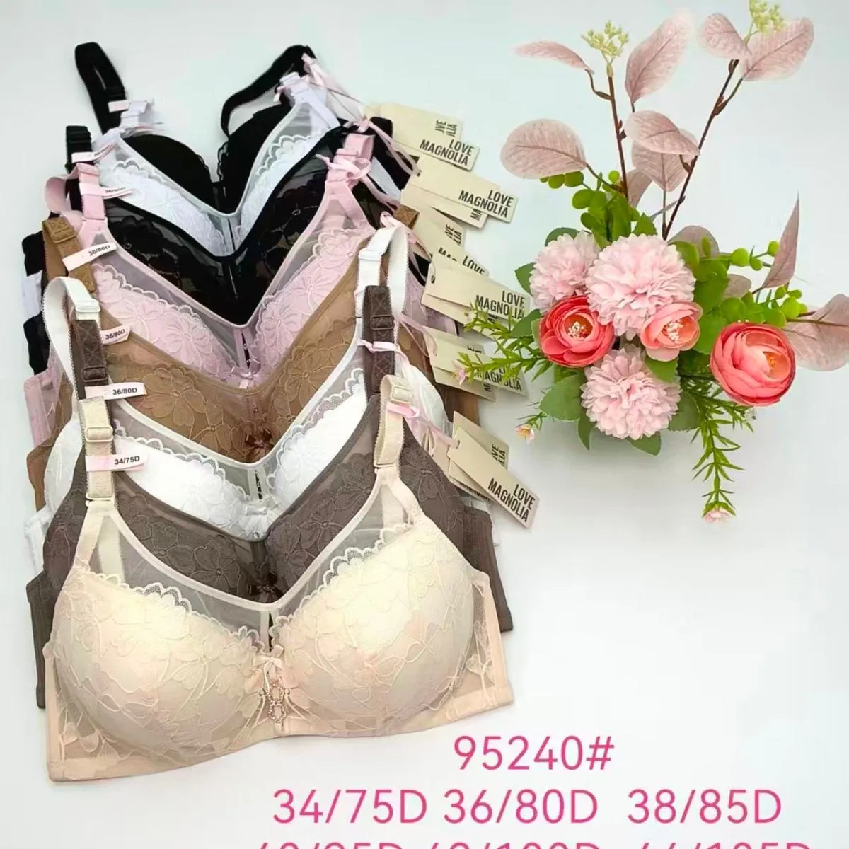 Biustonosz damski koronka rozmiary 34/75-44/105