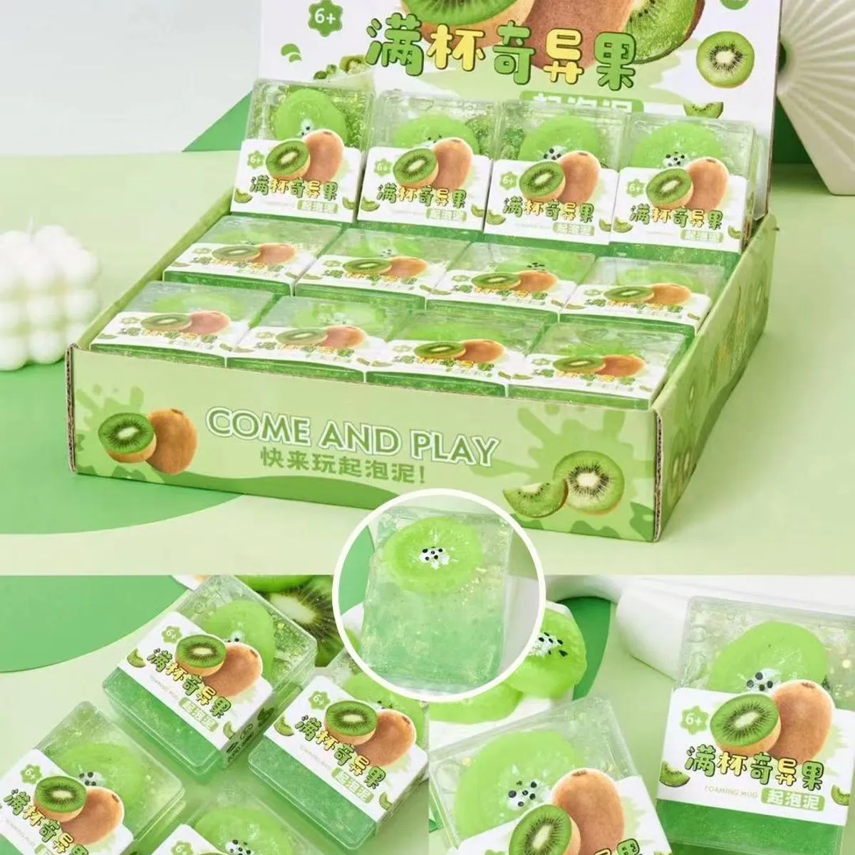Zabawki Slime Kiwi w Żelu - 24 szt opakowanie