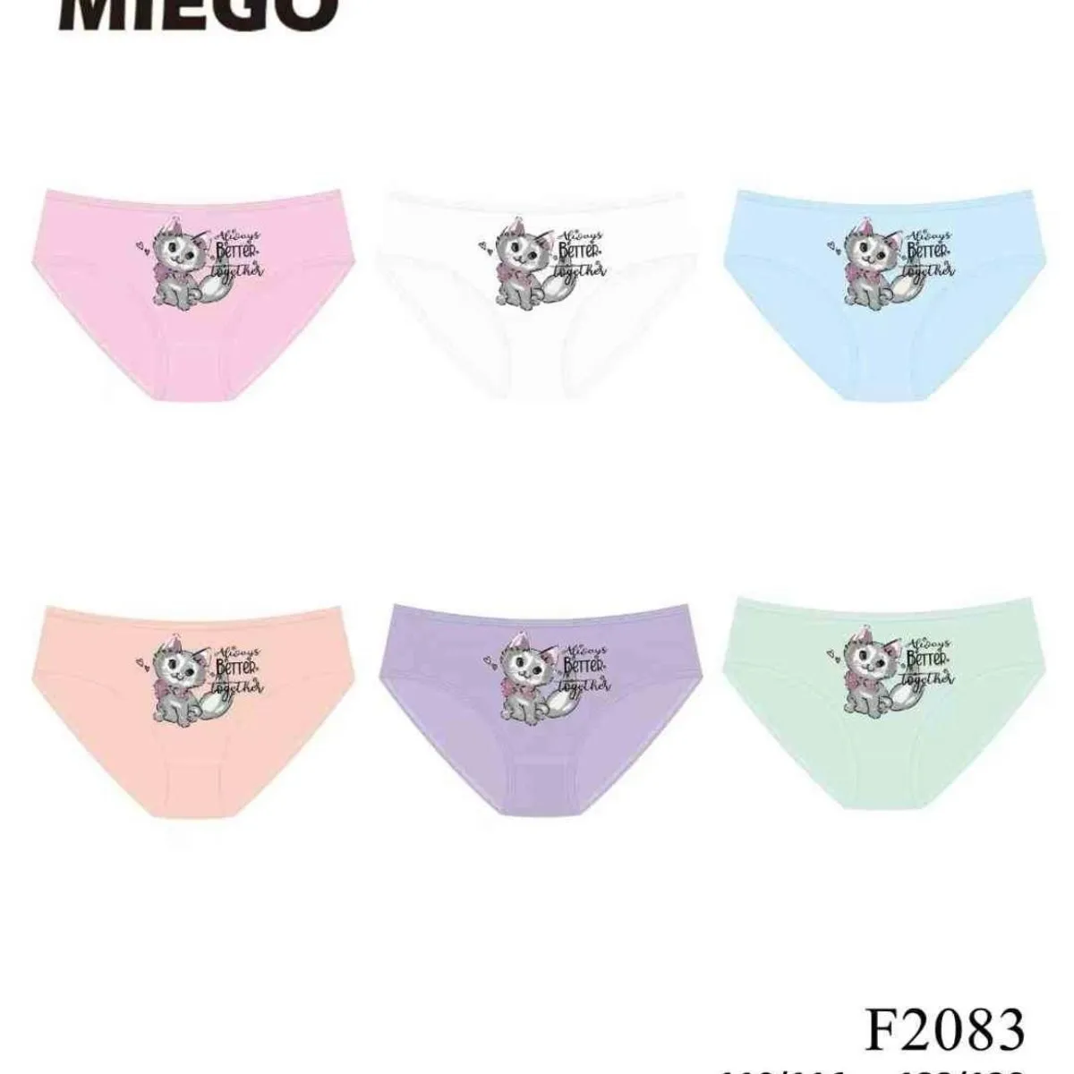 Majtki dla dzieci dziewczęce MIEGO z kotem F2083
