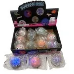 Zabawka Squeeze Ball LED 70mm Gniotek z Oczami 12szt