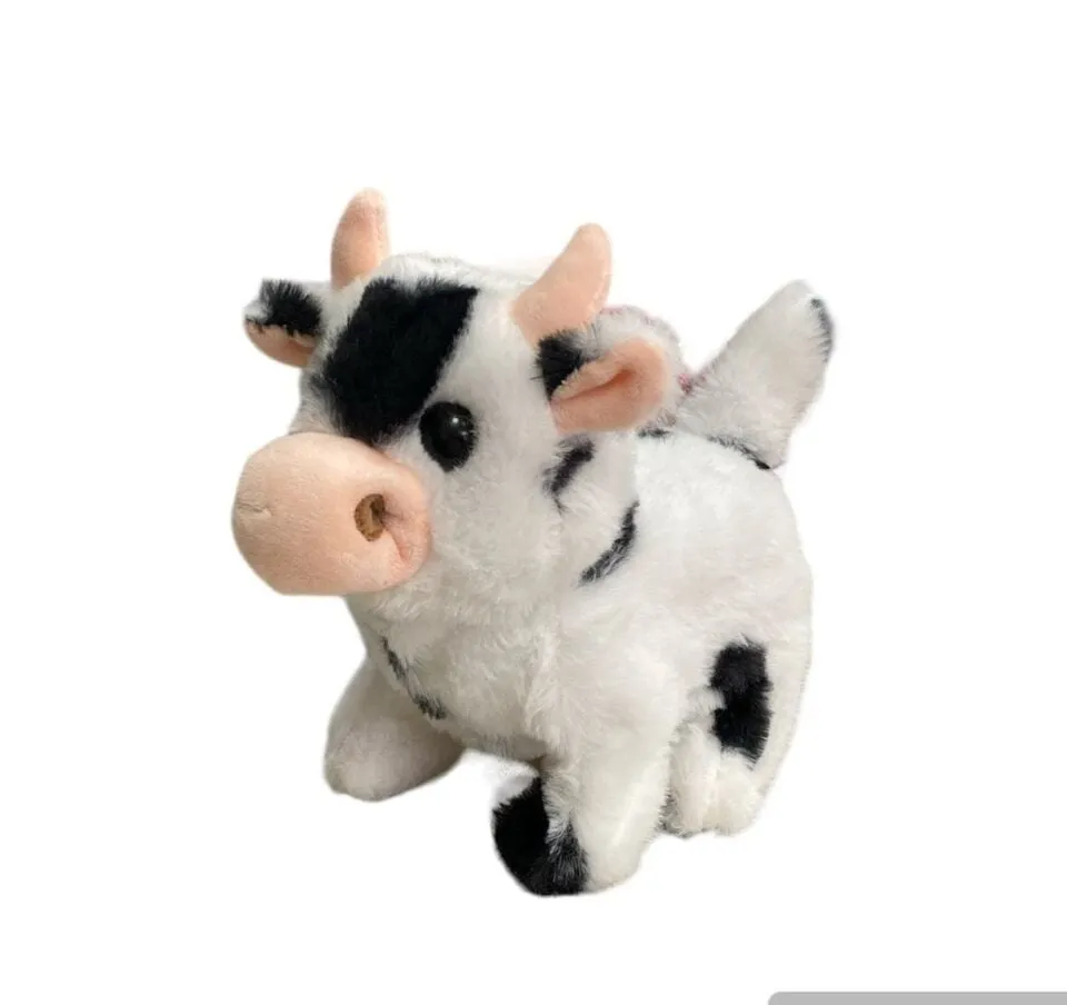 Maskotka Interaktywna na Baterie Krówka Biało-Czarna
