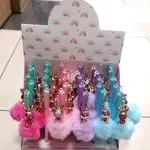 Długopis 30PCS z puszystym pomponem i zawieszką królik - mix