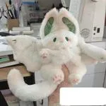 Maskotka Pluszowa 75cm Biały Fantazyjny Stworek ze Skrzydłami