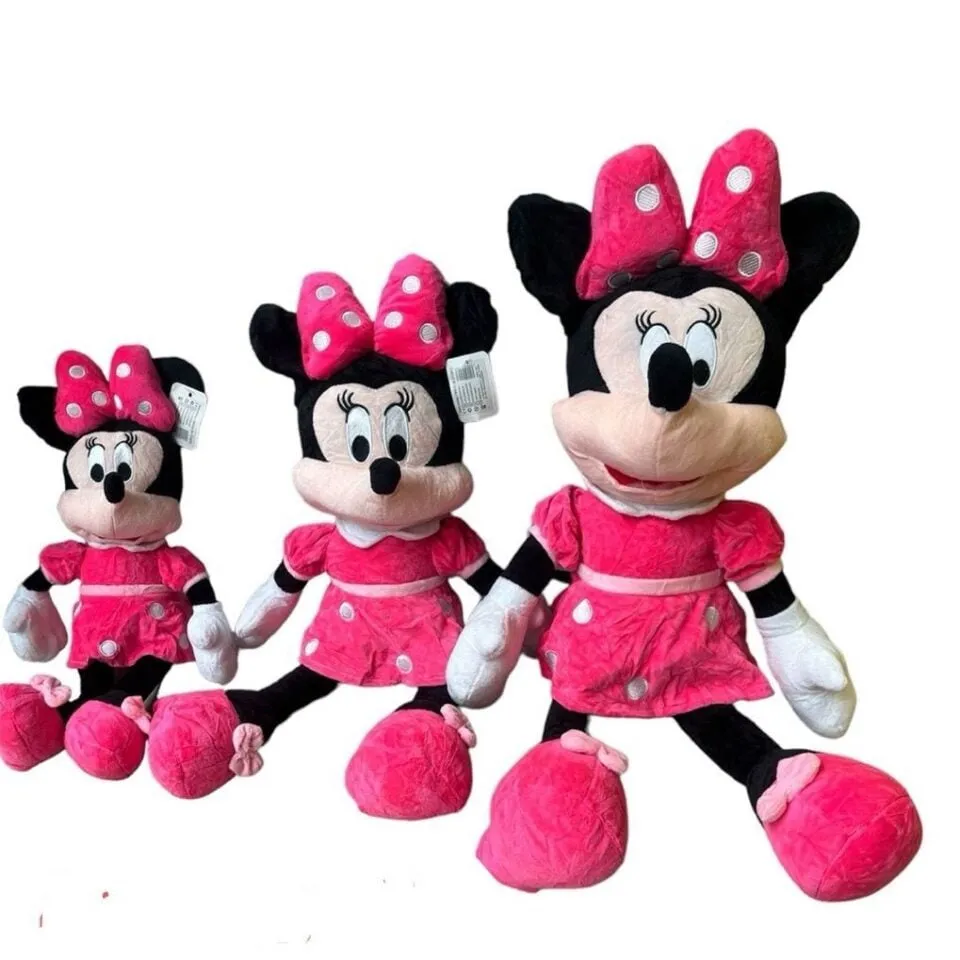 Maskotka Pluszowa Myszka Minnie 40cm Różowa w Grochy