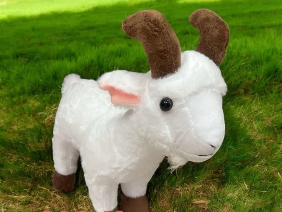 Maskotka Pluszowa Koza Biała 40cm - Miękki Plusz