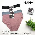 Majtki damskie HANA 1871 prążkowane bawełna XL-XXXXXL 24szt