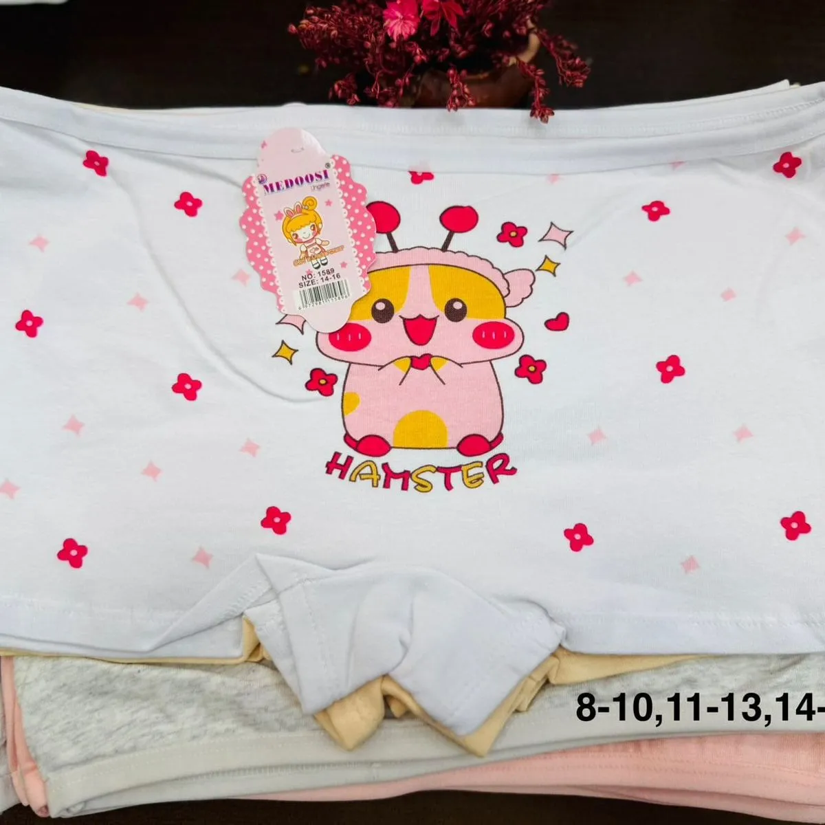 Bielizna dziewczęca bokserki Hamster 8-16 lat 24szt