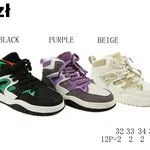 Buty sportowe dziecięce Apawwa TQ200, kolory Black/Purple/Beige,
