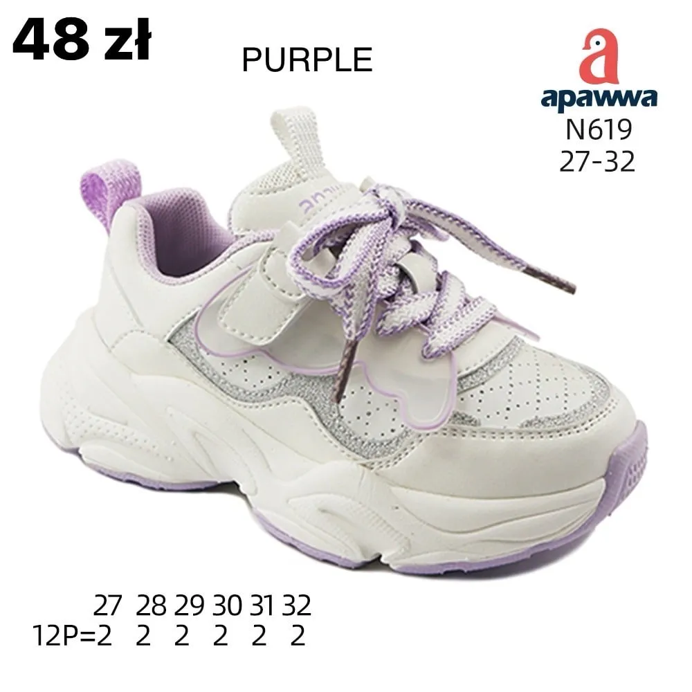 Buty sportowe dziecięce Apawwa N619 fioletowe rozmiary