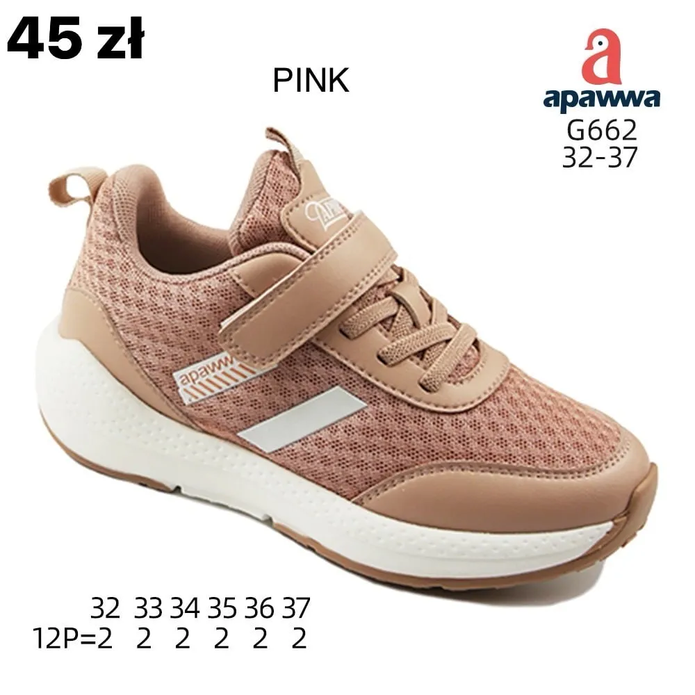Buty Sportowe Dziecięce Apawwa G662 Pink Rozmiary