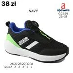 Buty Sportowe Dziecięce Apawwa GC659 Navy Rozmiary 26-31 z Pokrętłem