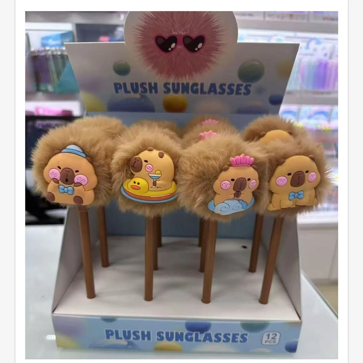 Długopis Koala z Pluszowym Pomponem - Mix Wzorów, 12 szt.