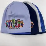 Czapki dziecięce Minecraft bawełniane beanie mix kolorów