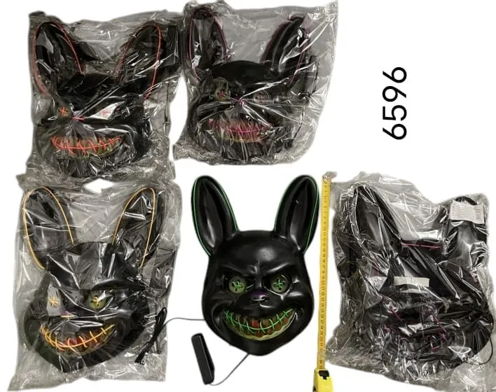 Maska świecąca Halloween króliczek LED