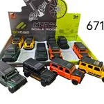 Metalowe modele samochodów terenowych 1:64, 12 szt