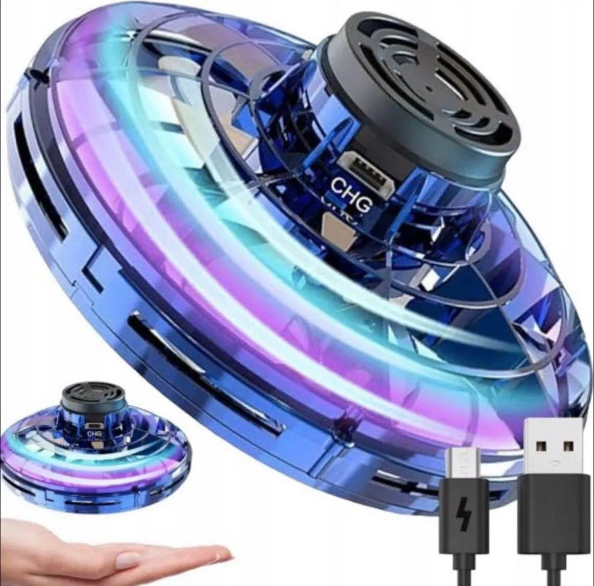 Latający Spinner UFO z LED i USB