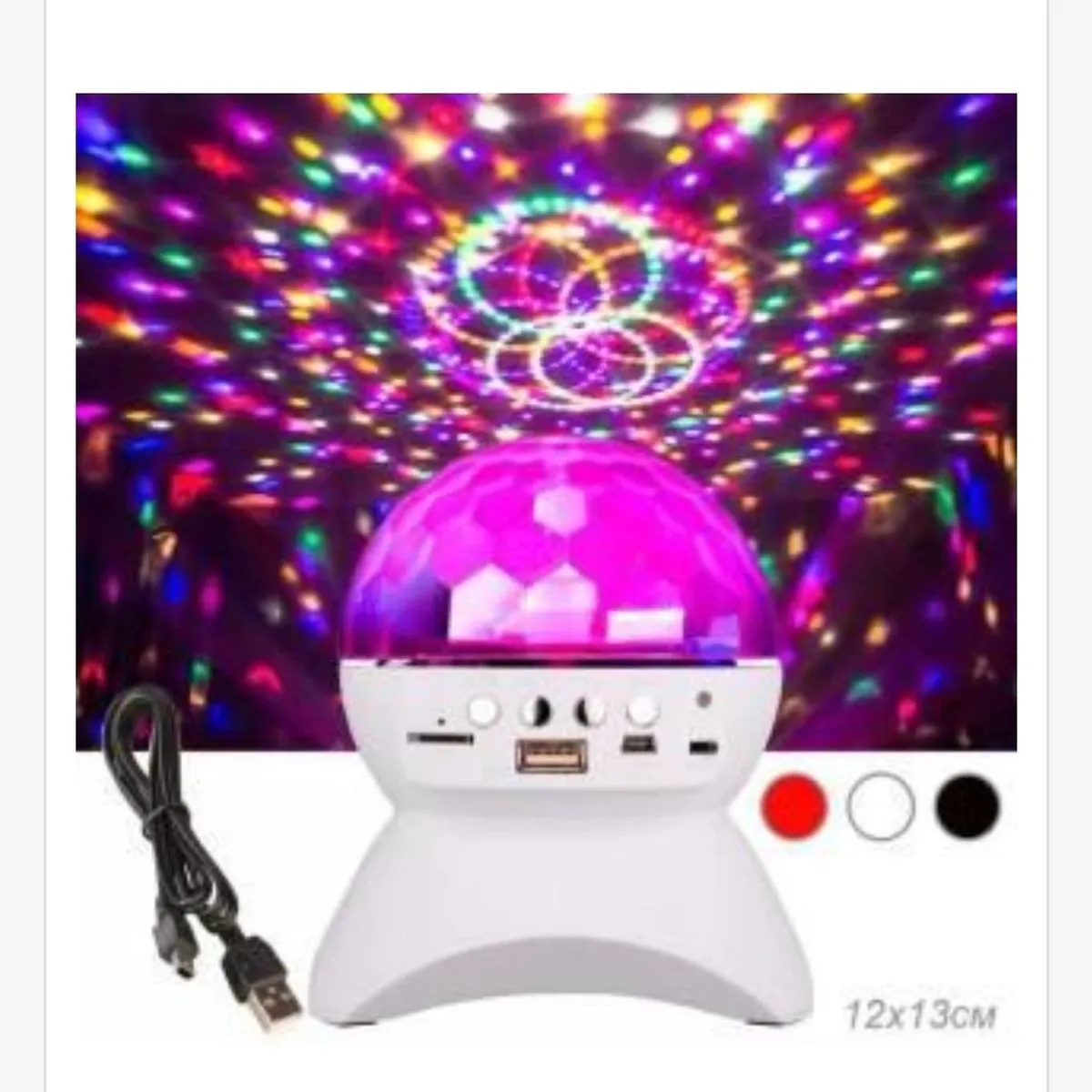 Lampa Imprezowa USB z Efektami LED 12x12cm
