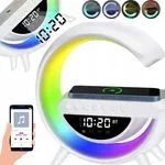 Lampa nocna LED Bluetooth z zegarem i ładowarką