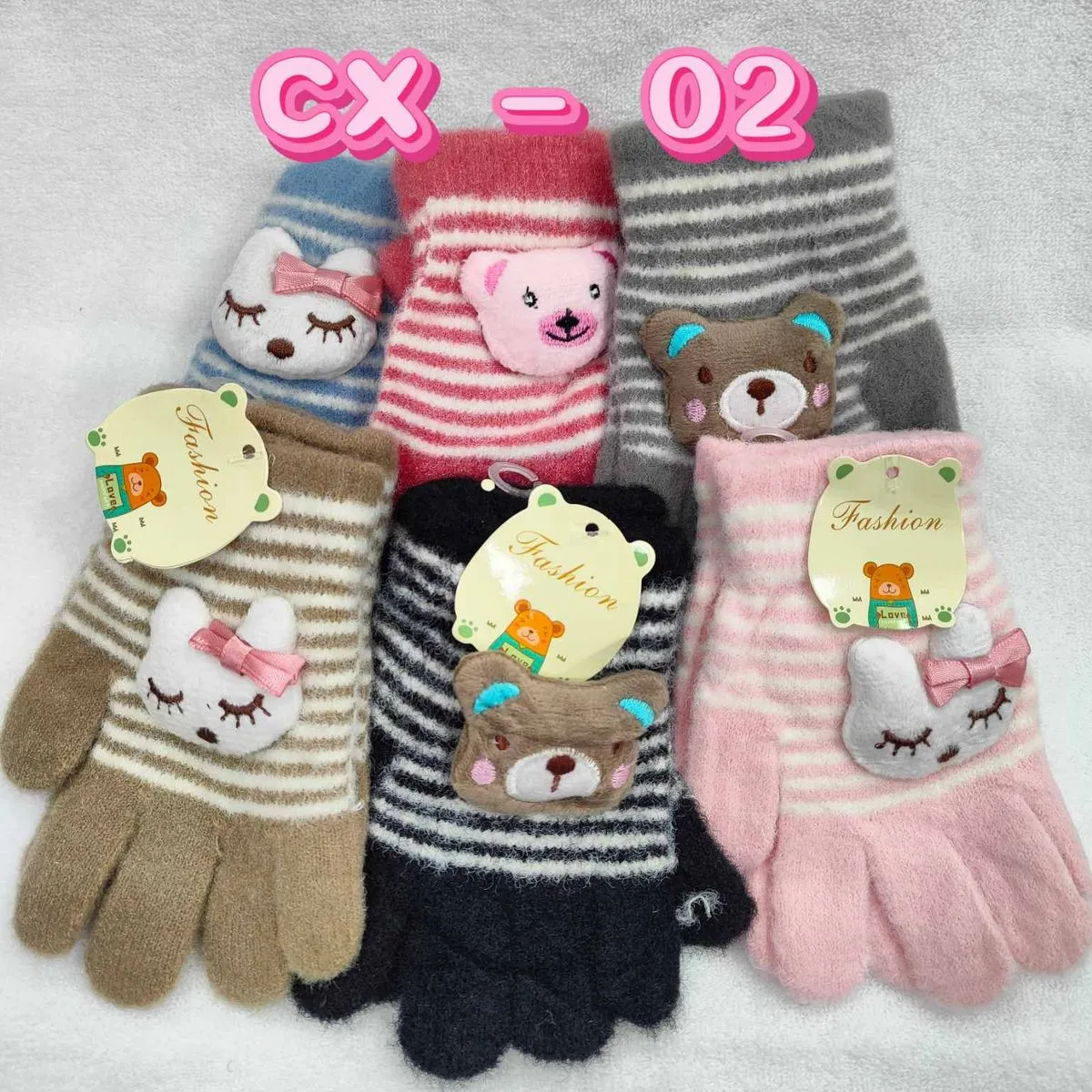 Rękawiczki Dziecięce CX-CX-02 z Aplikacjami Zwierząt