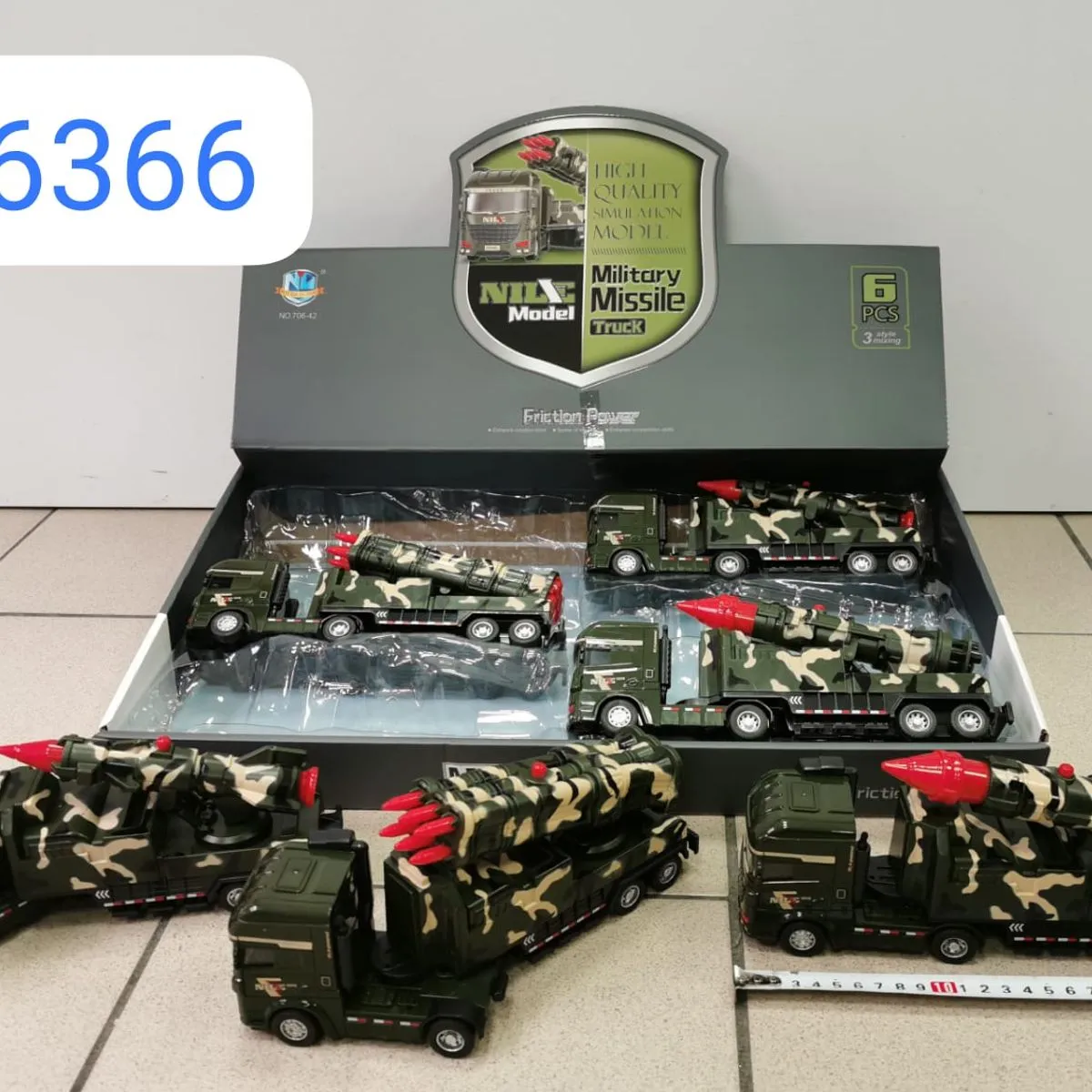 Zabawki Samochody Military Kamuflażowe z Rakietami