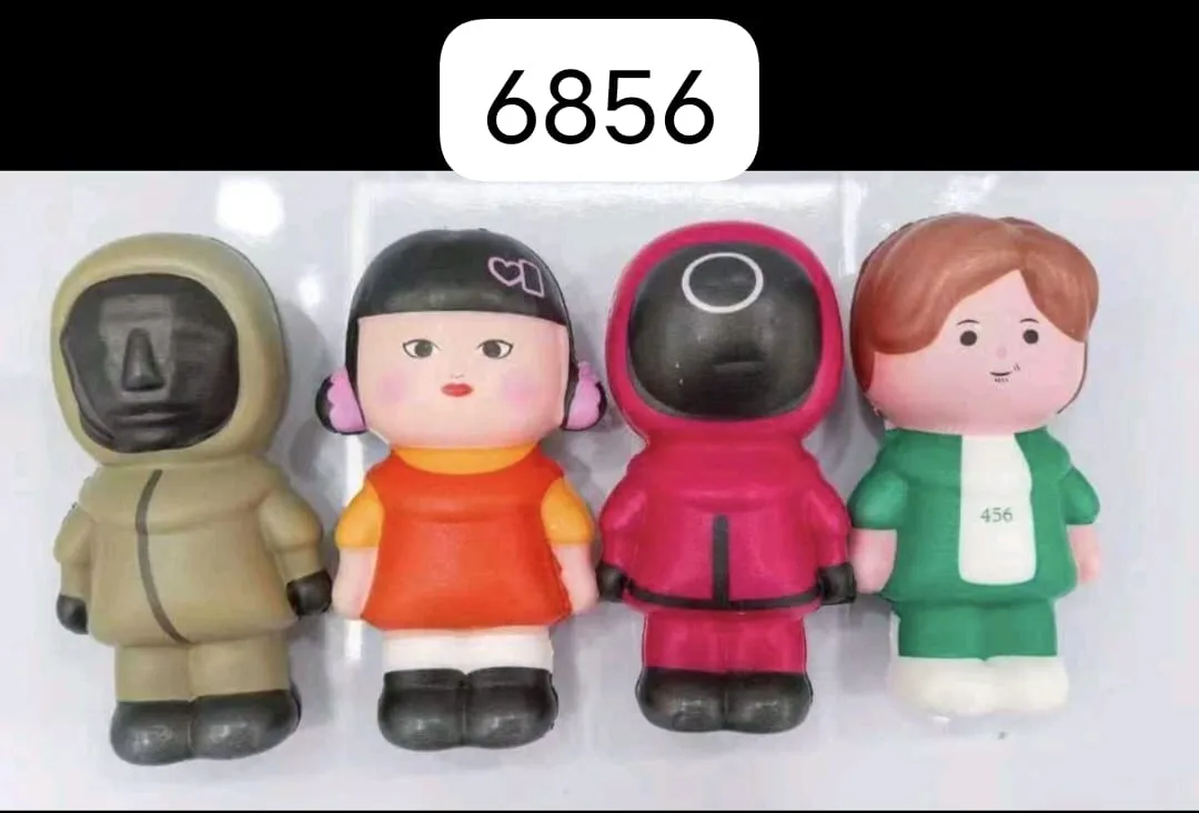 Gniotki Squid Game - 4 figurki antystresowe