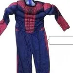 Strój Spiderman S.M.L czerwony z niebieskim
