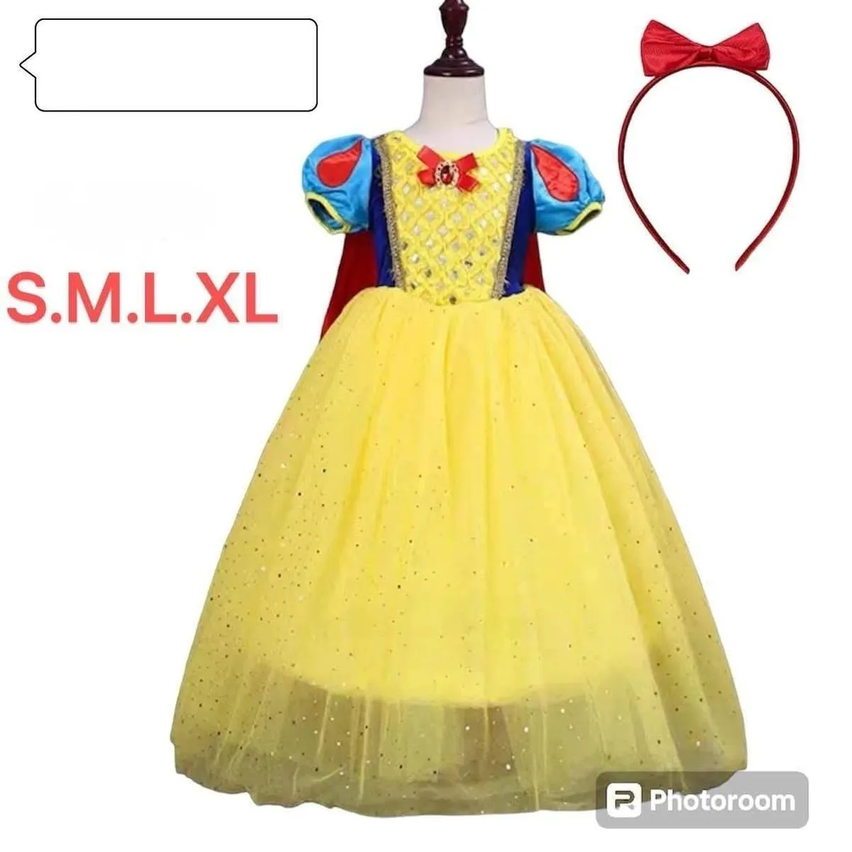 Strój księżniczki Śnieżki S M L XL z opaską
