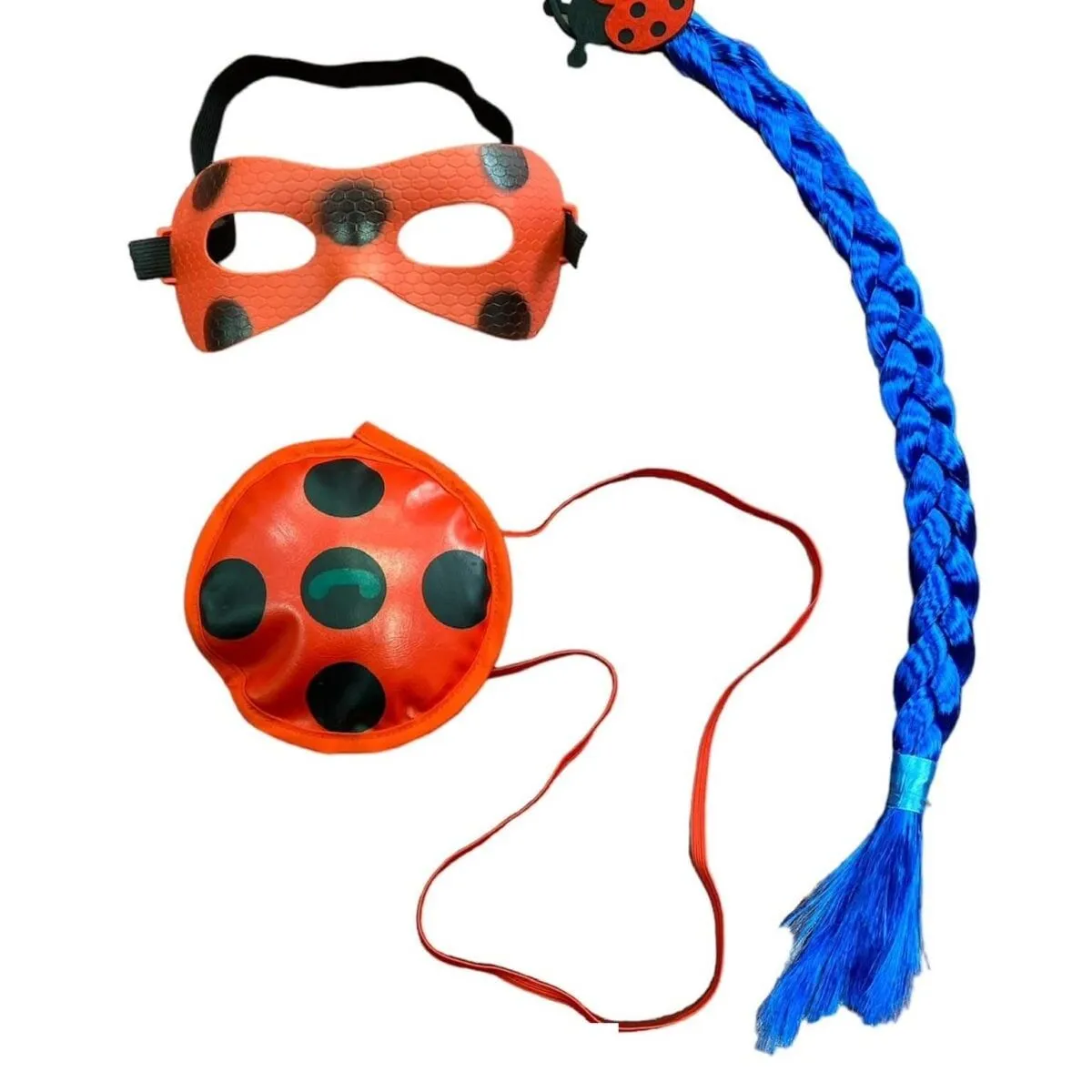 Akcesoria Ladybug: maska, spinka, warkocz, woreczek