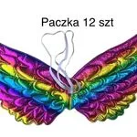 Kolorowe skrzydła anioła/elfa dla dzieci, paczka 12 szt