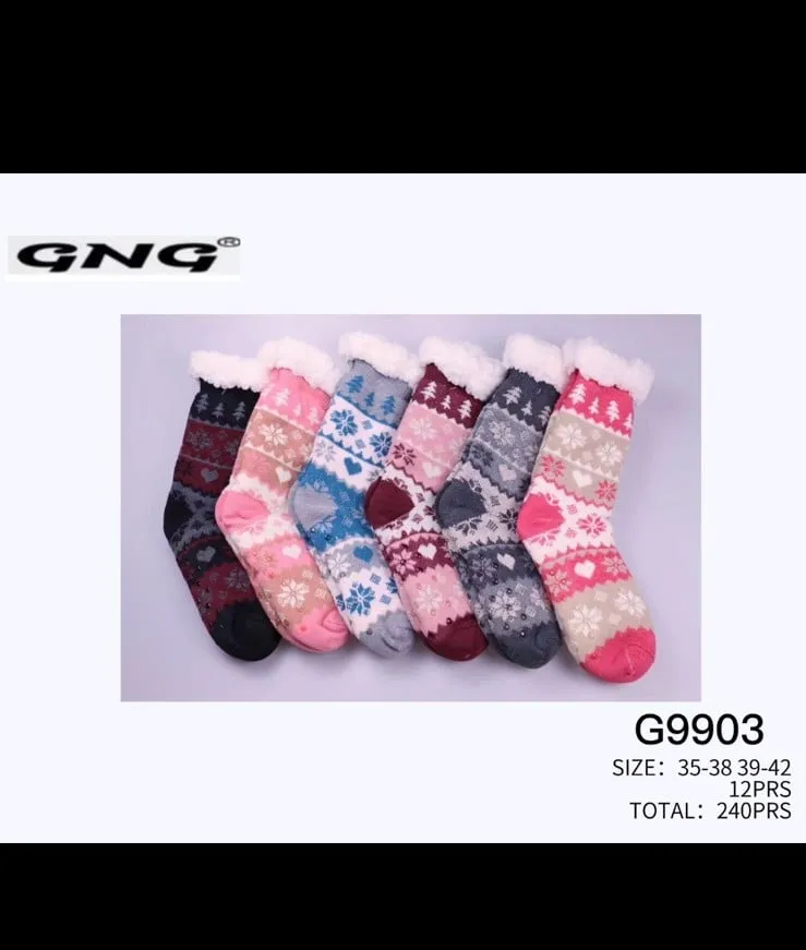 Skarpetki domowe damskie GNG G9903 roz 39-42, 12 par/op.