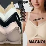 Biustonosz damski Magnolija XL-5XL beżowy/czarny/biały