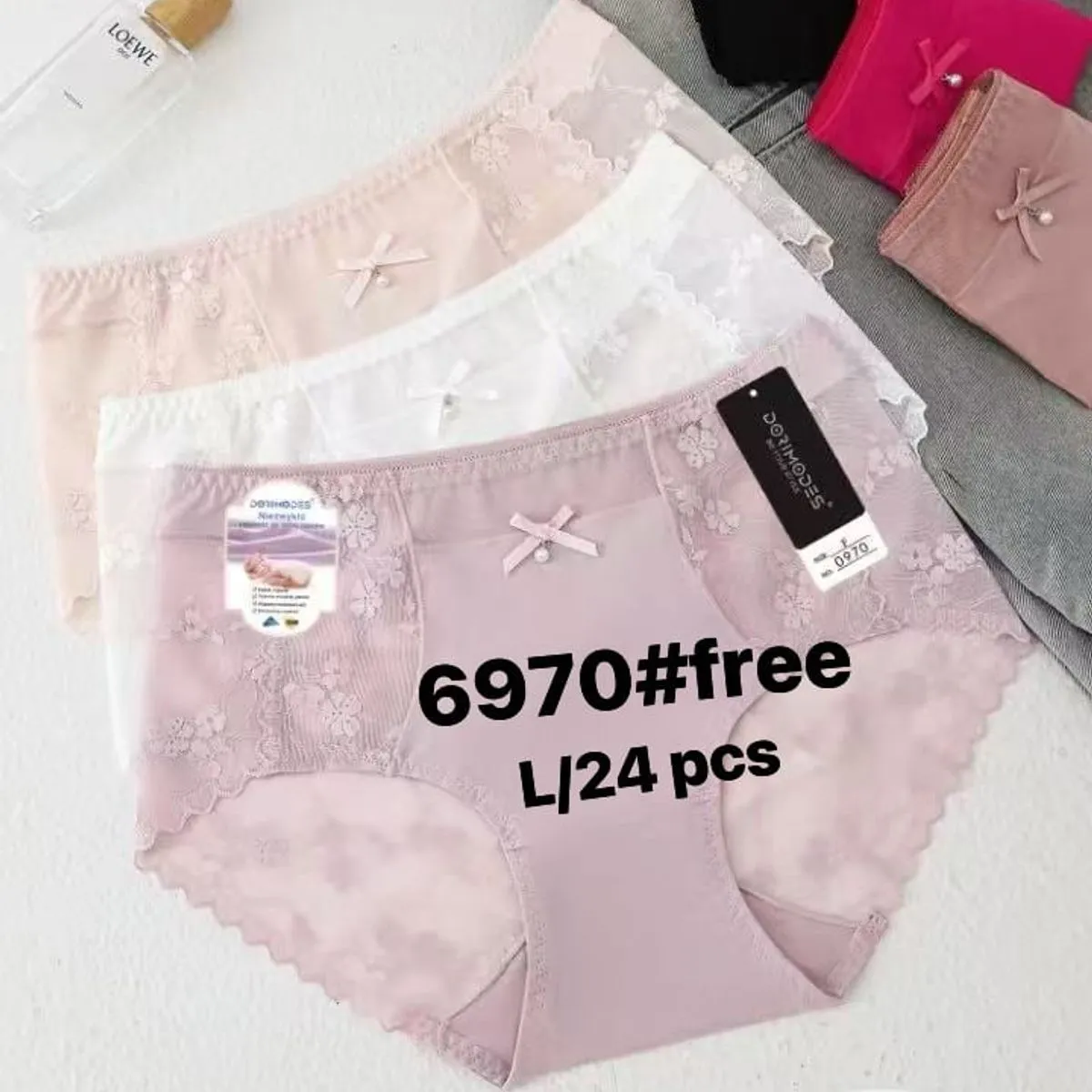 Majtki damskie Dorimodes L-24 6 szt. 88% wiskoza 12% spandex