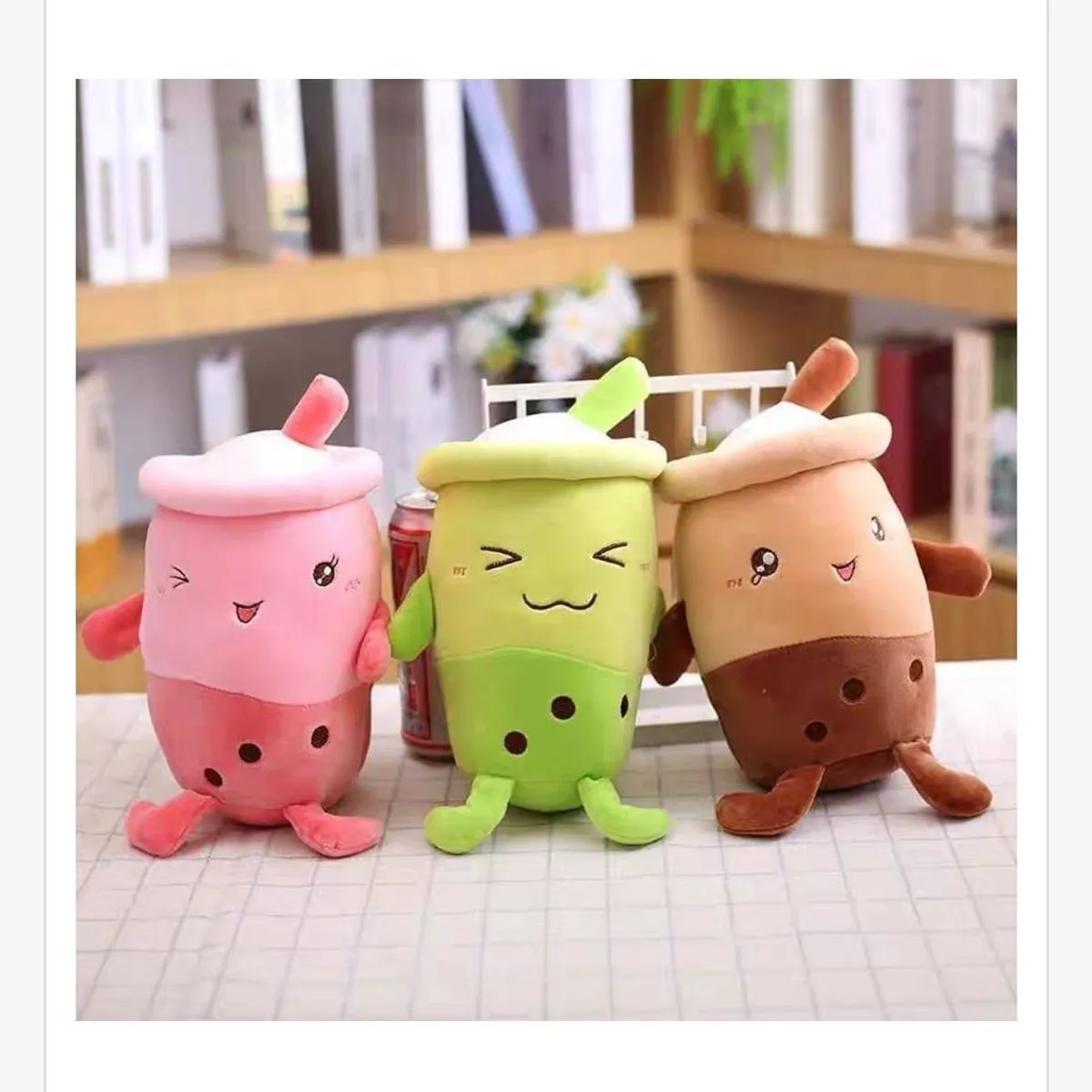 Brelok Maskotka Bubble Tea Różowy/Zielony/Brązowy