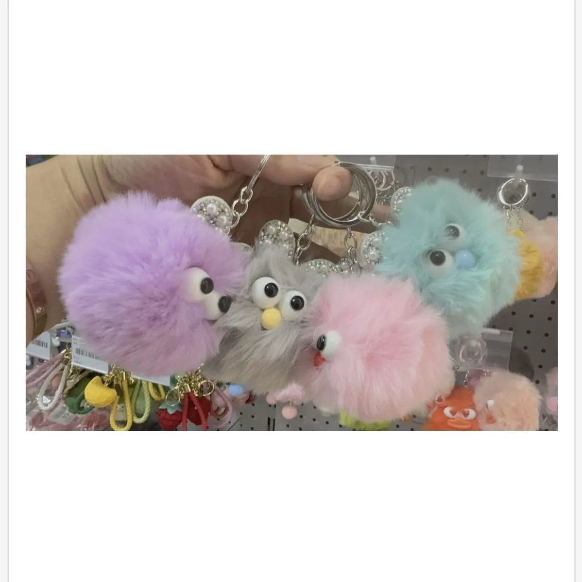 Brelok Maskotka do Kluczy Pompom Zestaw Kolorowy