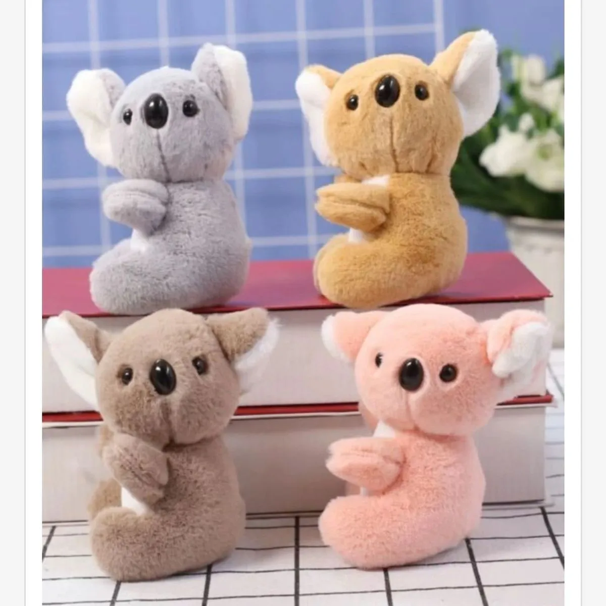 Brelok Maskotka Koala Szary Brązowy Różowy Beżowy