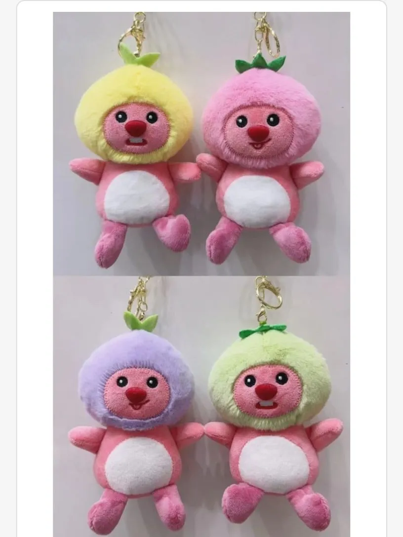 Brelok Maskotka Owocowa Pluszowa Żółta/Różowa 281025-226