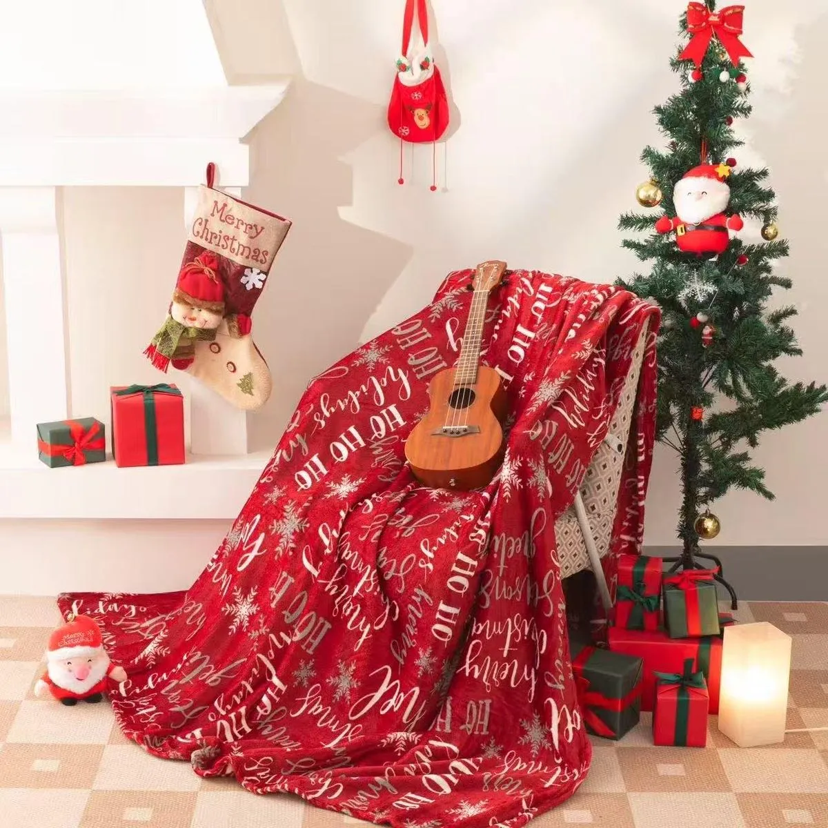 Koce Świąteczne Merry Christmas 160x200 cm