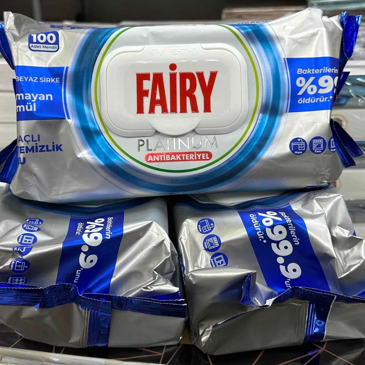 Chusteczki Czyszczące Fairy Platinum 100 szt