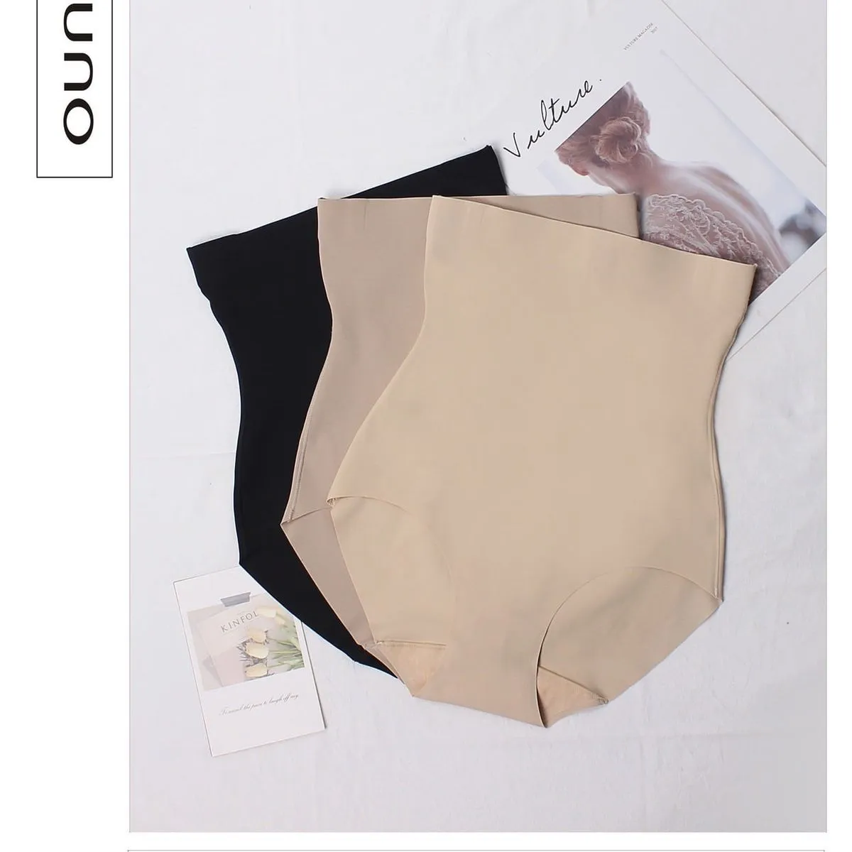 Bikini damskie model T6006 S-M-L beżowe/czarne/szary 3szt
