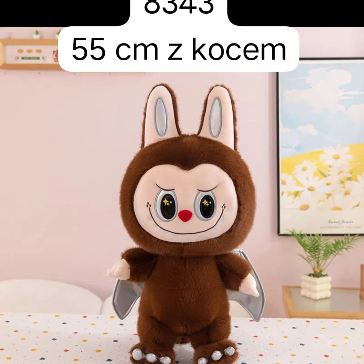 Maskotka Labubu z Kocyk 55cm
