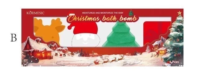 Zestaw Prezent Świąteczny Bomba do Kąpieli Kömis 4 szt