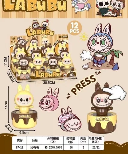 Zabawki Labubu Press - figurki wciskane 12 szt
