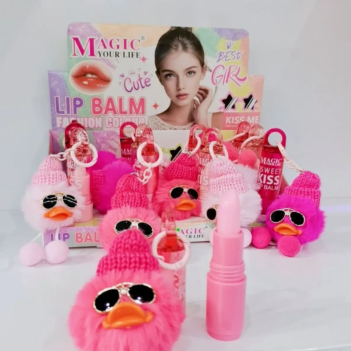 Pomadka do ust Magic Lip Balm z brelokiem kaczką