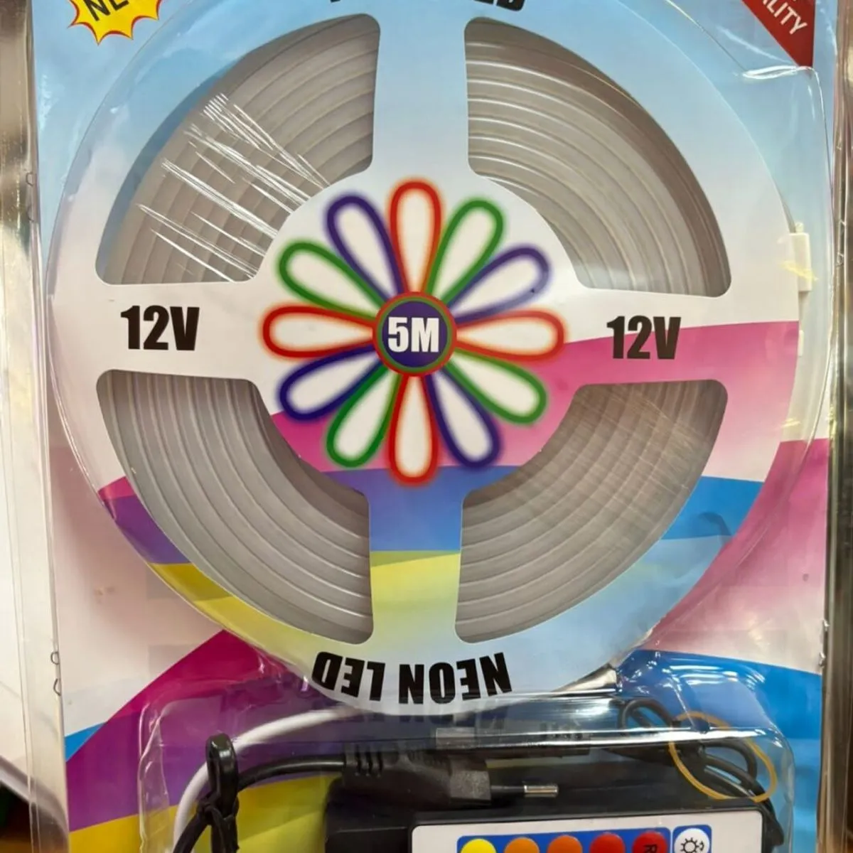 Taśma LED Neon 5m 12V z pilotem i zasilaczem