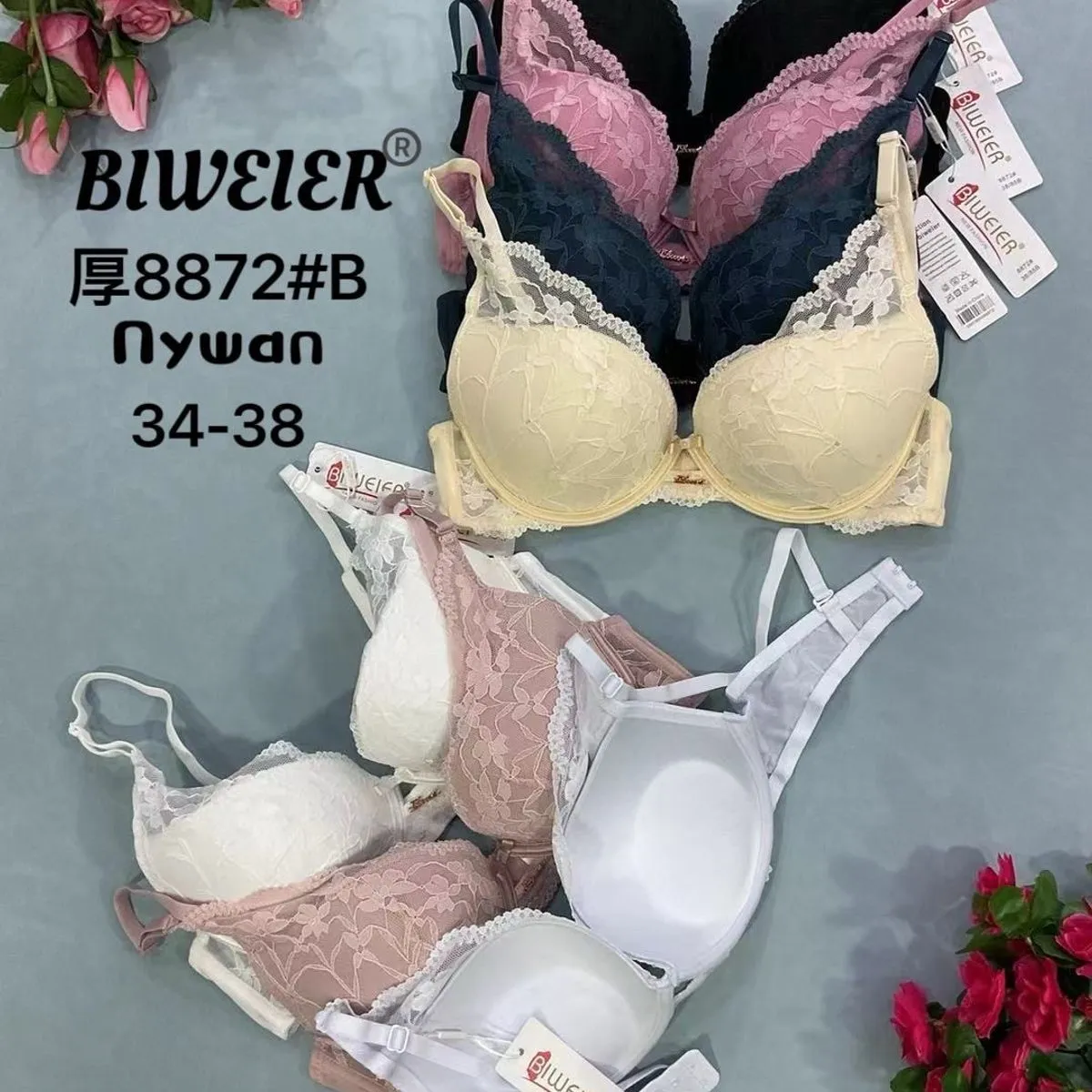 Biustonosz Damski Biweier 34-38 Koronkowy
