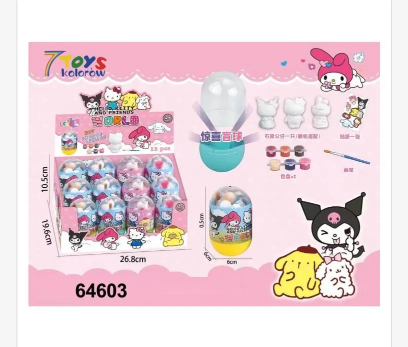 Kula z Niespodzianką Hello Kitty Farby i Figurki