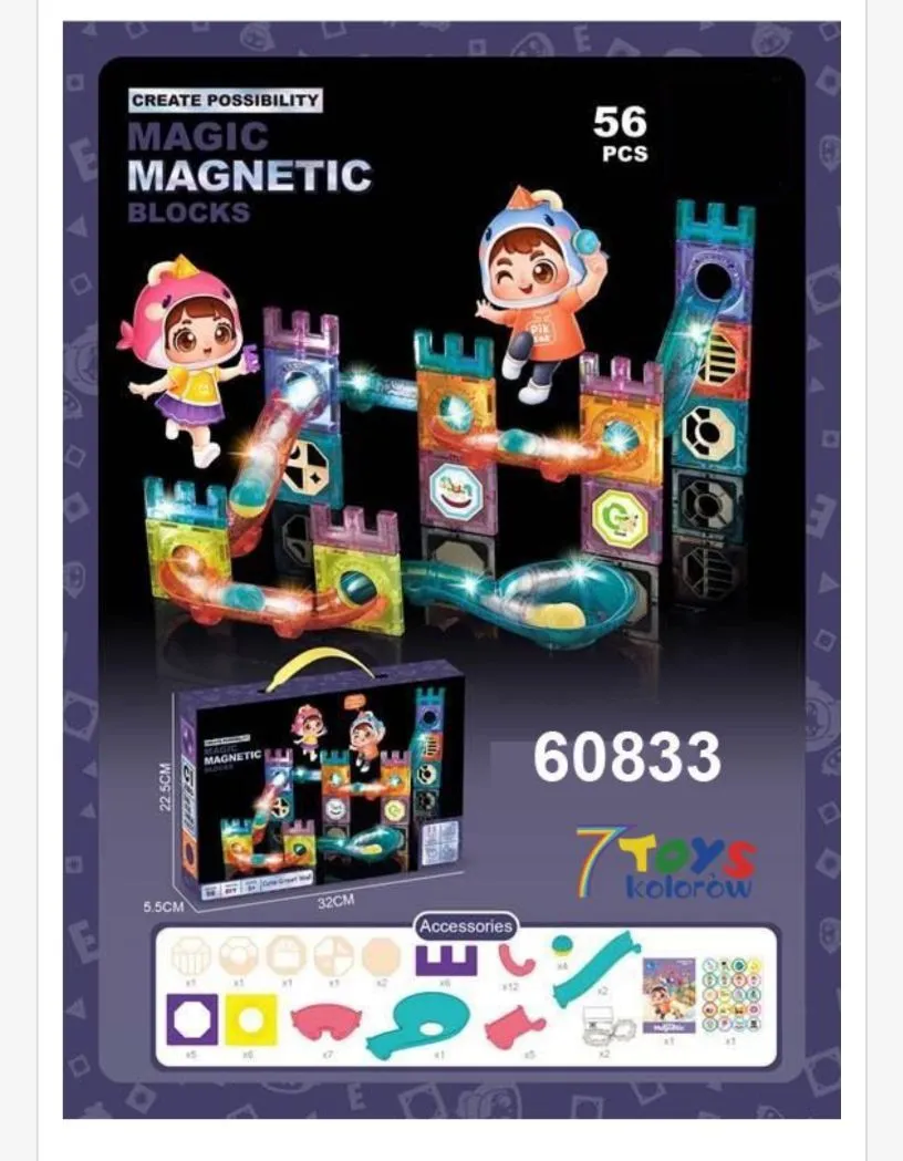 Zabawki Magic Magnetic Blocks 56PCS 60833