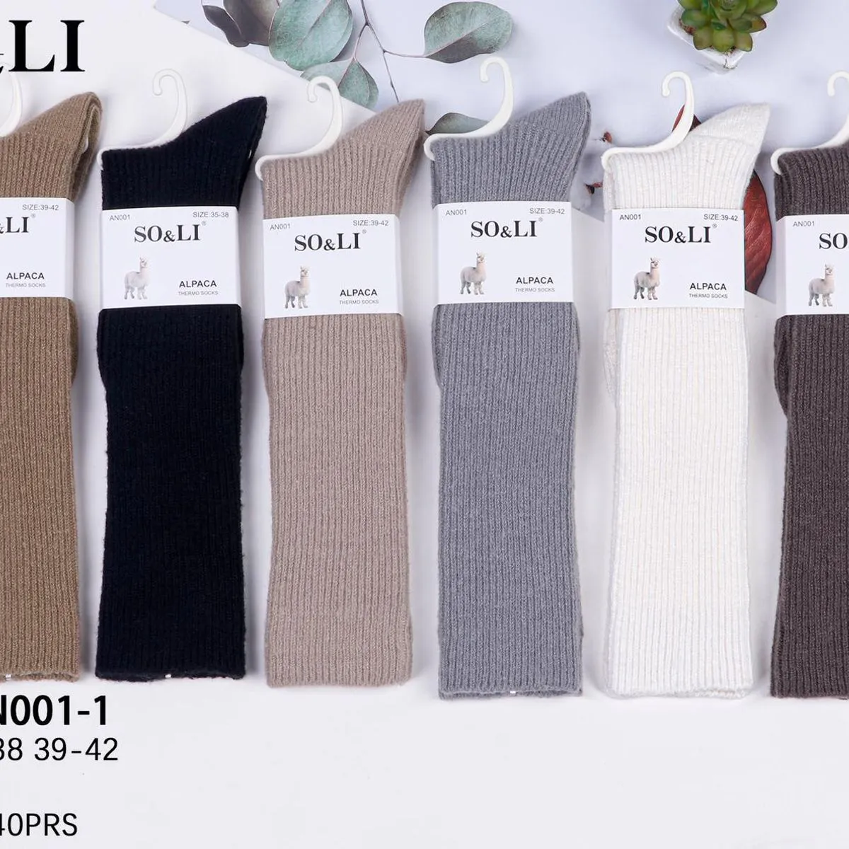 Skarpetki Damskie SO&LI Wool 39-42, 6 kolorów