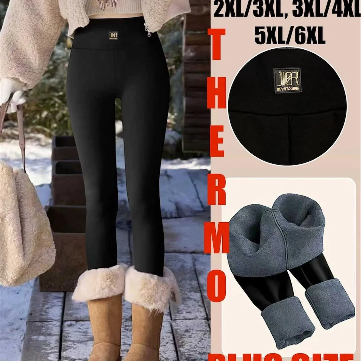 Legginsy damskie termoaktywne 2XL/3XL, 3XL/4XL, 5XL/6XL