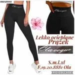 Legginsy damskie czarne lekko ocieplane OlaVogue S.M.L.XL
